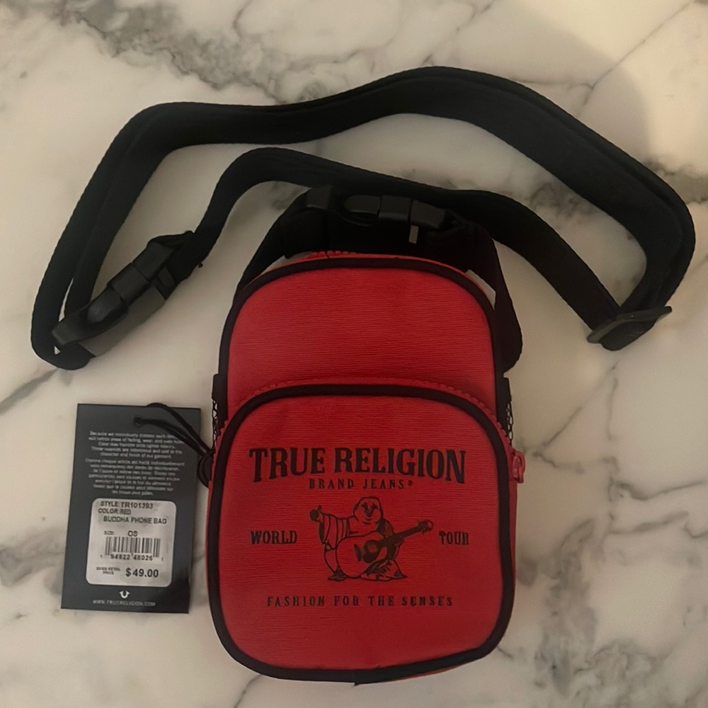 True Religion Small Crossbody Bag Phone Bag Adjustable/Removable Shoulder Strap